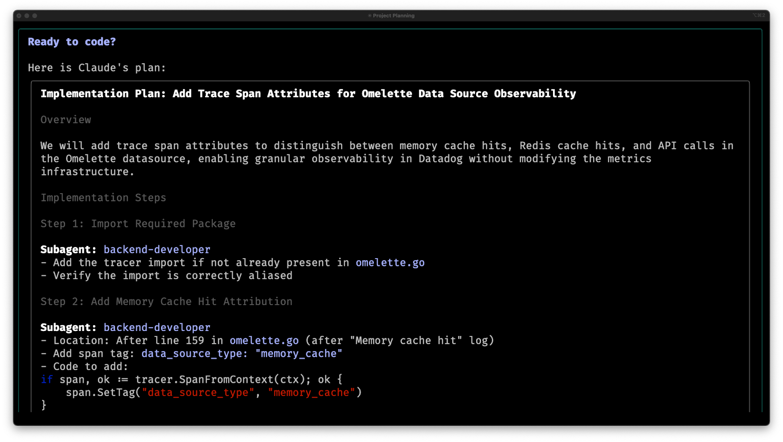 Claude's updated plan.